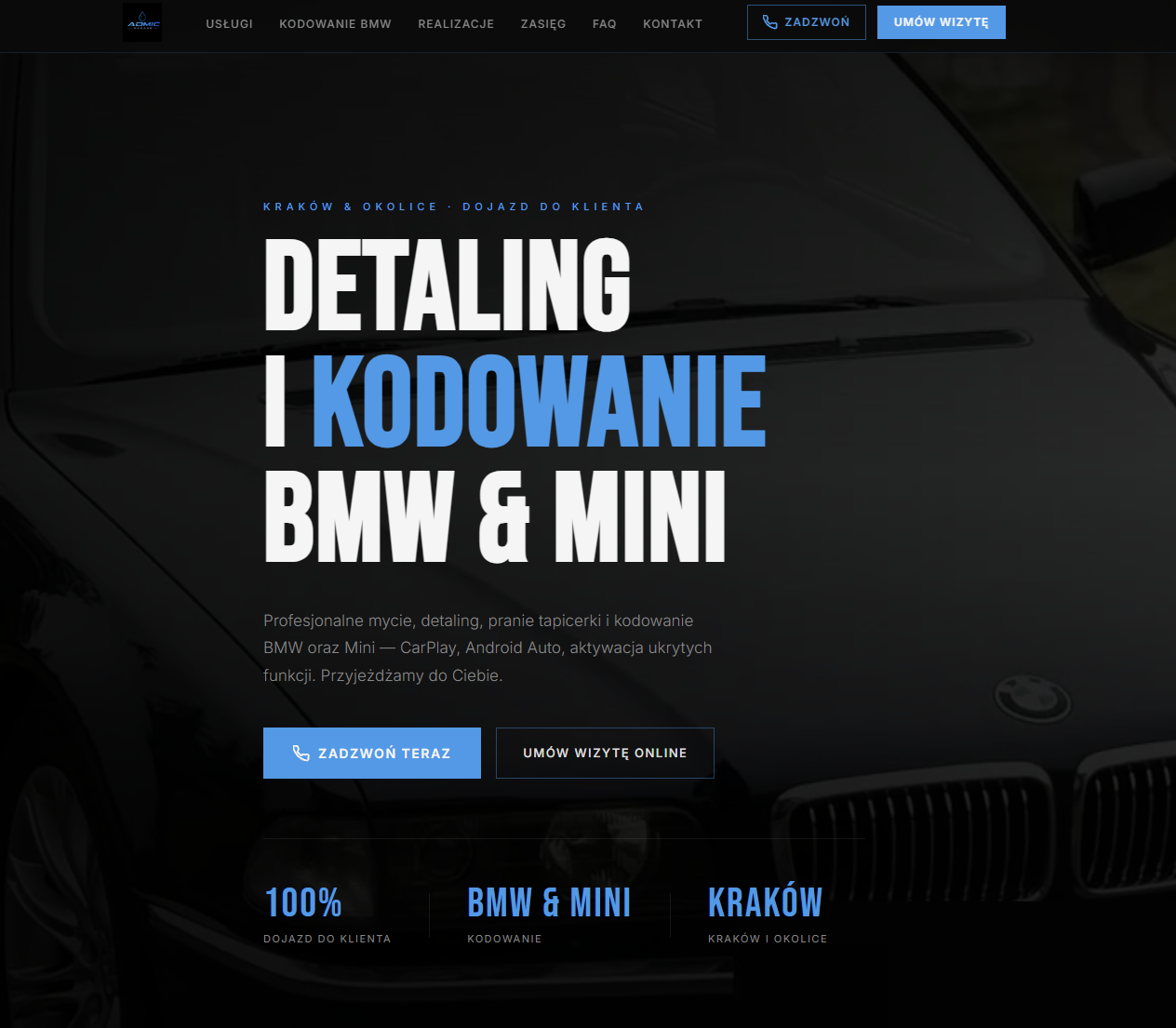 Admic Garage — detailing i kodowanie samochodów