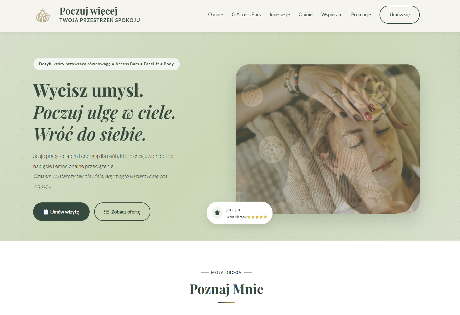 Poczuj więcej — gabinet Access Bars