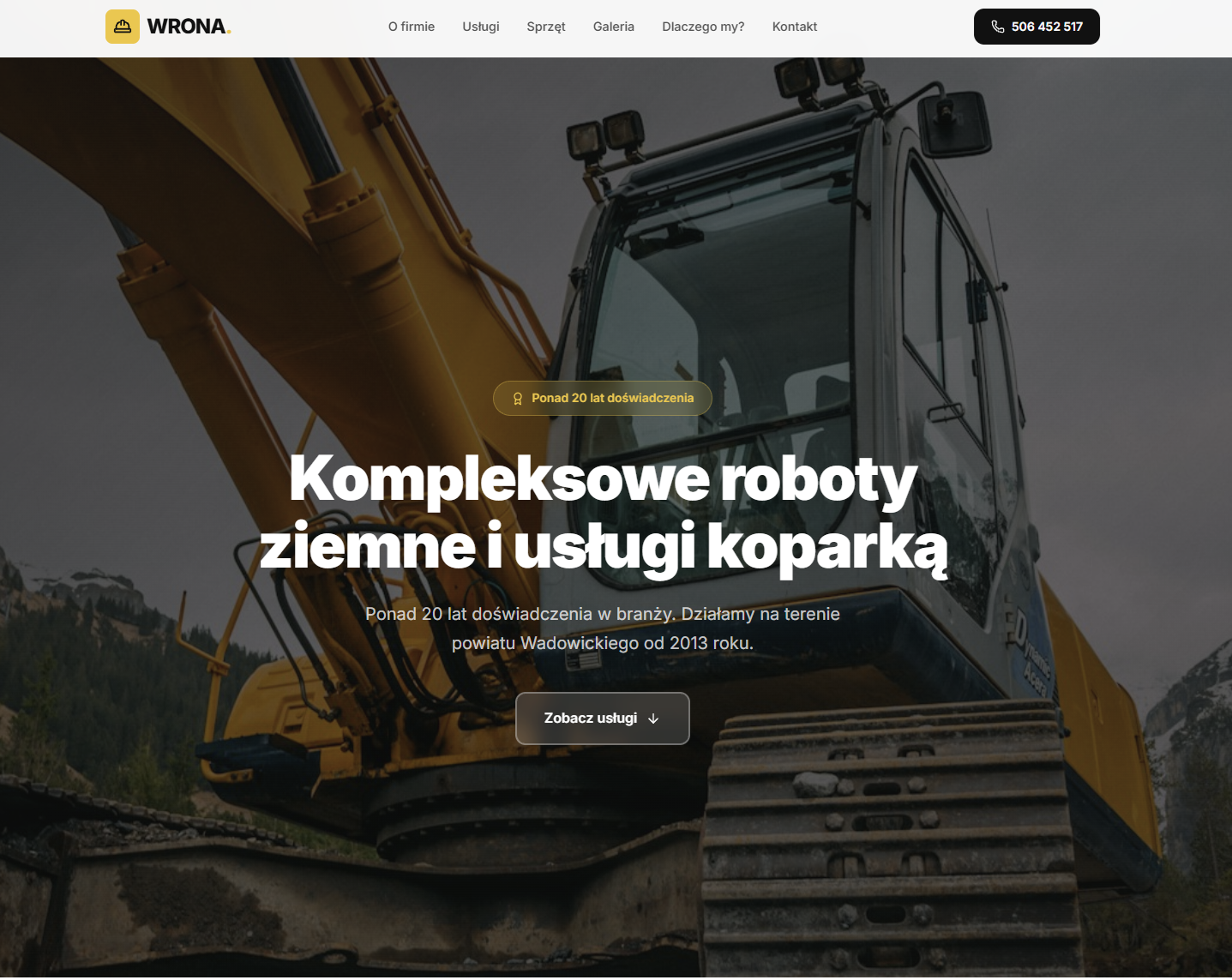 Wrona Koparki — usługi koparką